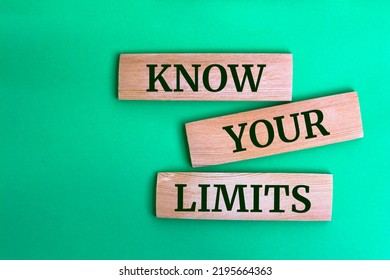 Wooden blocks with words 'Know Your Limits'. - Shutterstock ID 2195664363