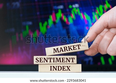 Wooden blocks with words 'Market Sentiment Index'. Business concept