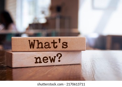 Wooden blocks with words 'What's new?'. Business concept - Shutterstock ID 2170613711