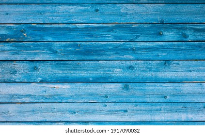 Wooden Blue Painted Board. Vintage Beach Wood Backdrop.