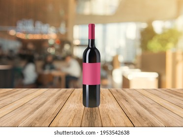 Wooden Boar Bottle Of Wine Restaurant