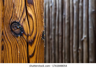 Wooden Board. Wooden Beam Close Up. Background. Place Under The Inscription.