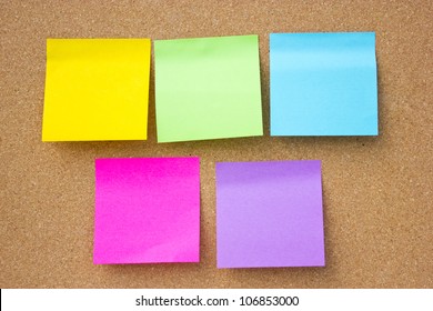 Blank Post It Notes On A Cork Notice Board Stock Photo By, 44% OFF