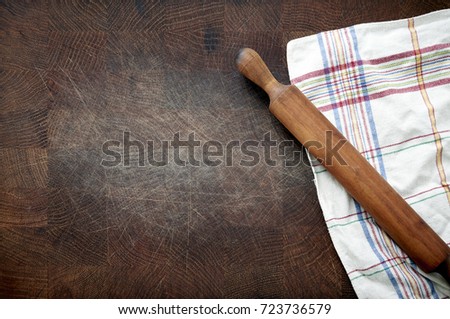 Similar – empty old wooden cutting board