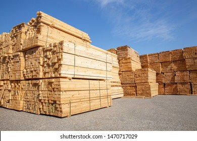 Wooden boards, lumber, industrial wood, timber. Pine wood timber  - Shutterstock ID 1470717029