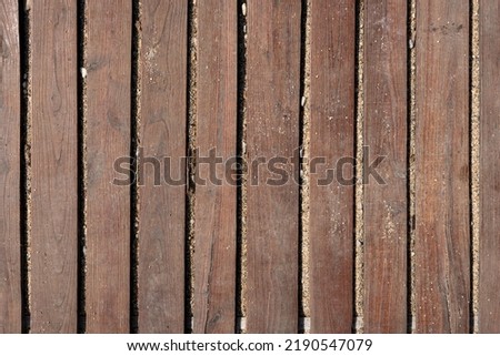 Wooden boardwalk. Wooden boards. Empty space, for text or logo.