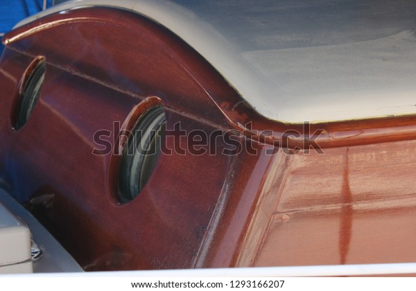 Wooden Boat Cabin Detail Stock Photo Edit Now 1293166207