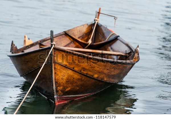Wooden Boat On Water Stock Photo 118147579 | Shutterstock