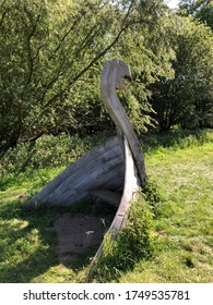 A Wooden Boat In The West Stow Park Near Bury St Edmunds In Suffolk