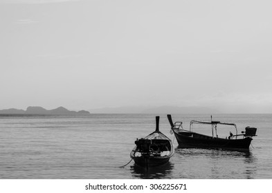 Wooden Boats Isolated Black White Stock Photo 306225671 | Shutterstock
