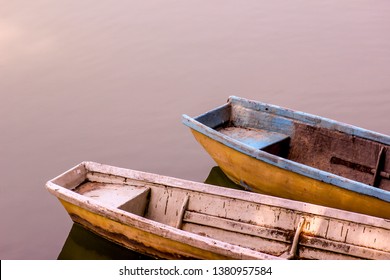 Wooden Boats In Usumacinta River