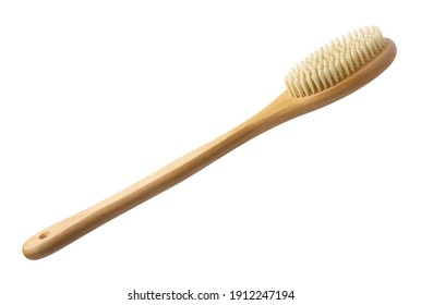 Wooden Body Brush Isolated White Background