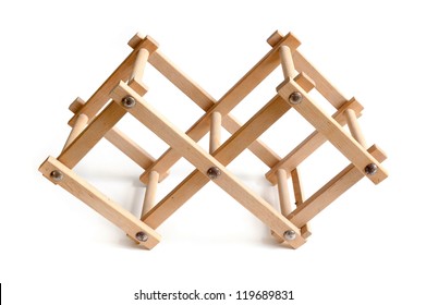 wooden bottle rack, isolated on white background - Powered by Shutterstock