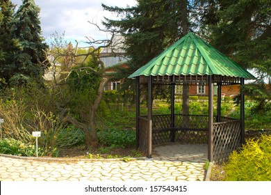 Wooden Bower In The Park