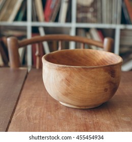 Wooden Bowl On The Table