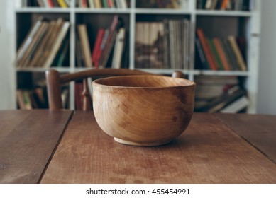 Wooden Bowl On The Table