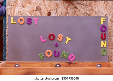 Wooden Box For Lost Items With 