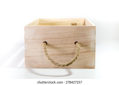 Wooden Box With Rope Handle