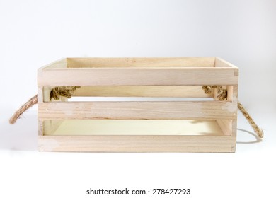 Wooden Box With Rope Handle