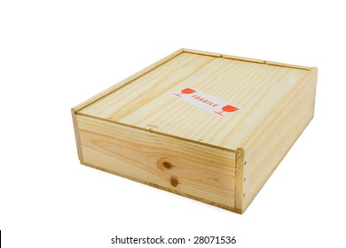 Wooden Box For Sending Wine Bottles