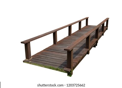 wooden bridge across the canal isolated on white background with clipping path
 - Powered by Shutterstock