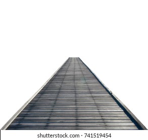 Wooden bridge isolated on white background. This has clipping path.
