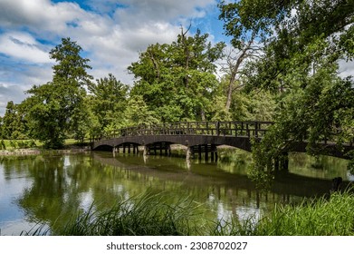 wooden bridge in lednice-valtice lakes