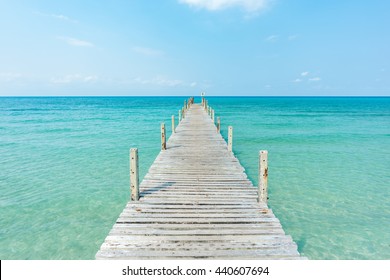Wooden Bridge To The Ocean