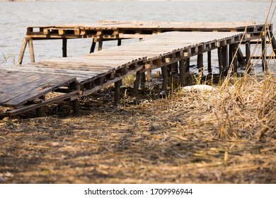 wooden bridge over the river - Shutterstock ID 1709996944