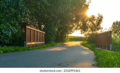 wooden bridge over the river - Powered by Shutterstock