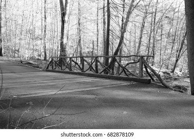 Wooden Bridge At Sleepy Hollow Cemetery