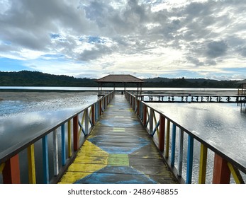 Wooden bridge at talaga lake, central sulawesi. - Powered by Shutterstock