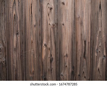 Wooden brown wall , dark brown board background