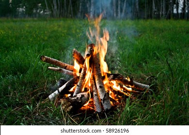 Wooden Camp Fire
