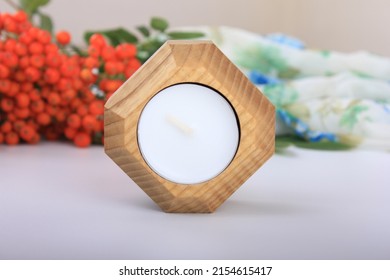 Wooden Candle Holder For Tea Light