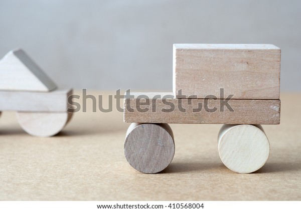 Wooden car. Wooden
designer. Wooden toy.