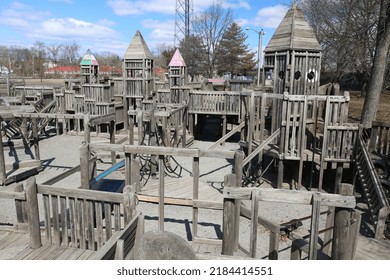 Wooden Castle Playground Rural Pennsylvania