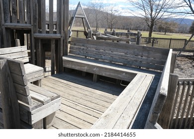 Wooden Castle Playground Rural Pennsylvania