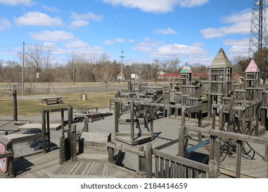 Wooden Castle Playground Rural Pennsylvania