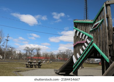 Wooden Castle Playground Rural Pennsylvania