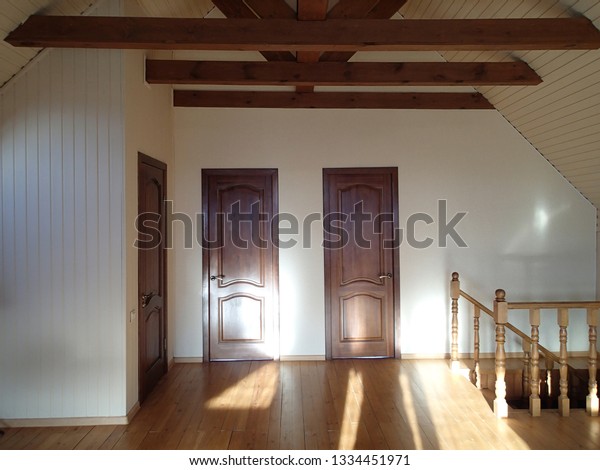 Wooden Ceiling Beams Wooden Doors Room Stock Photo Edit Now