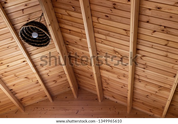 Wooden Ceiling Wooden Walls Pine Planks Stock Photo Edit Now