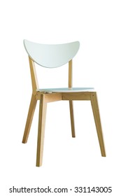 Wooden chair cushion white white background - Shutterstock ID 331143005