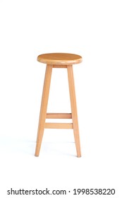 Wooden Chair Isolated On The White Background.