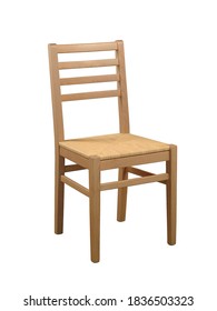 Wooden Chair On White Background