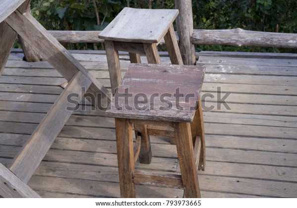 Wooden Chair Placed On Teak Floorswooden Stock Image Download Now