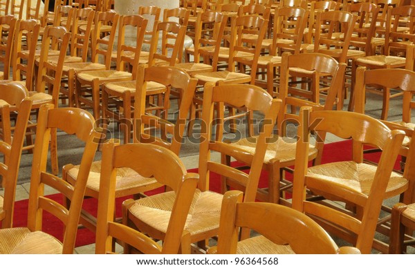 Wooden Chairs Triel Church Stock Photo Edit Now 96364568