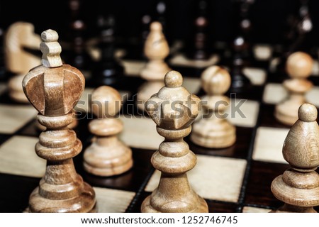 Wooden Chess board table games.