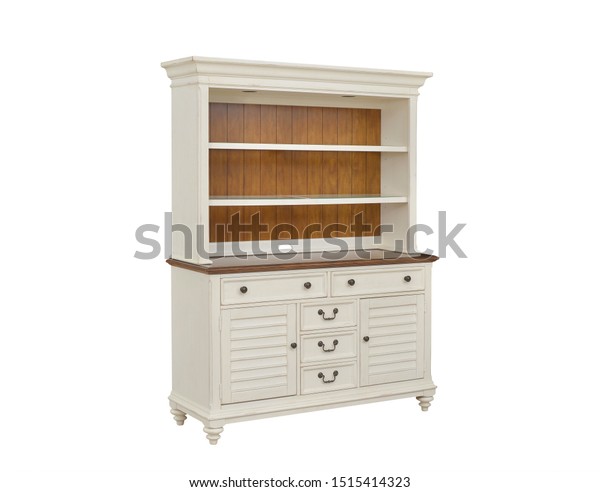 Wooden China Wall Cabinet Isolated On Stock Photo Edit Now