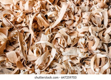 Wooden Chips For Sawmill Close Up